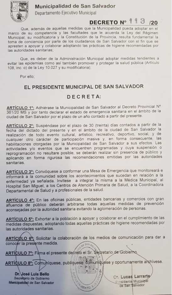 DECRETO MUNICIPAL